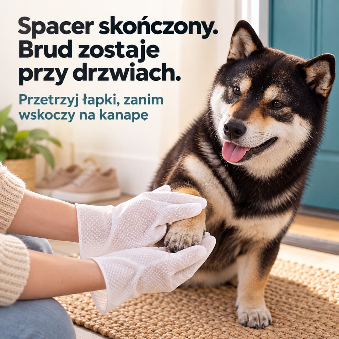 PawFresh — rękawice do mycia psa bez kąpieli